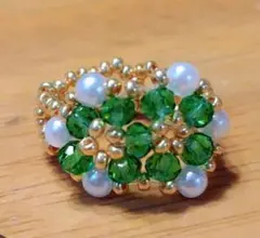 ☆ハンドメイドビーズリング☆お花☆12〜13号