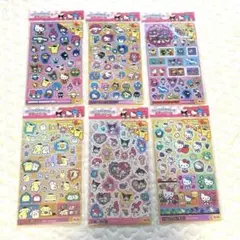 【即日発送】サンリオキャラクターズ　キラッとシール　コンプセット　6種　セリア