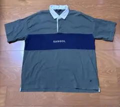 値下げKANGOL ポロシャツ カーキ ネイビー Lサイズ