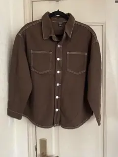 【新品】shein シーイン　Dazy デニム風シャツ　ジャケット　ブラウン