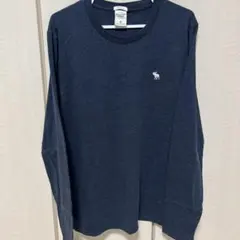 アバクロ ネイビー 長袖カットソー Mサイズ