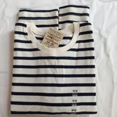 無印　太番手ビッグシルエット七分袖Tシャツ 140-150