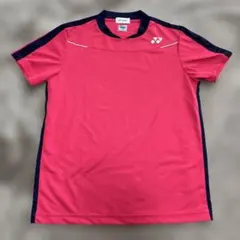YONEX バドミントンシャツ M ピンク/ネイビー