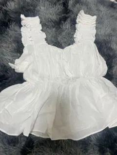 ホワイト フリル ビスチェ