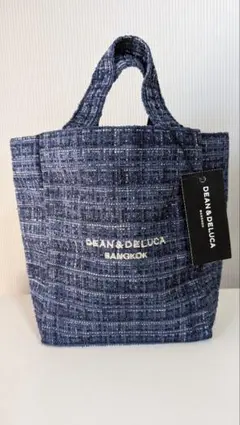 DEAN & DELUCA 　バンコク限定　ツイード　トートバッグXS ネイビー