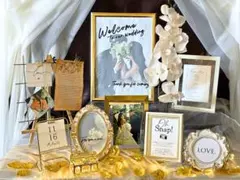 ウェルカムスペース✨挙式 結婚式装飾 ペーパーアイテム付まとめ売り ブライダル