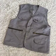 【美品】寅壱 TORAICHI フィッシングベスト ワーク 作業着 グレー M