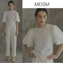 MEISM ワッフルライクふくれジャガードサイドリボントップスのサムネイル