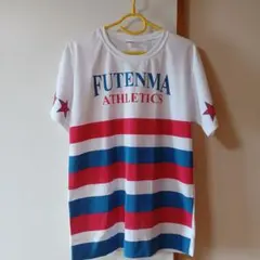 (1874) R&W Tシャツ FUTENMA ストライプ 半袖 中古のサムネイル
