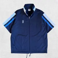 90s MIZUNO SUPERSTAR トラックジャケット ネイビー 半袖