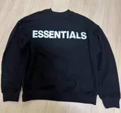 ESSENTIALS ブラック スウェット FEAR OF GOD