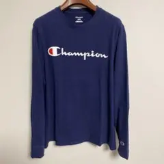 Champion ネイビー ロングスリーブ Tシャツ XL