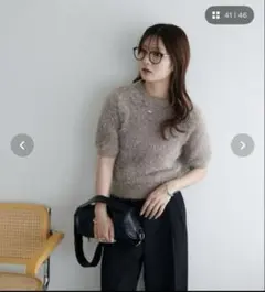 フェザーヤーン半袖プルオーバー