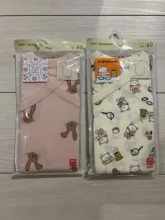 【新品未使用】ユニクロ　60cm ベビー ロンパース　2枚セット