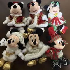 ミッキー ミニーマウス クリスマス ぬいぐるみ 6体セット