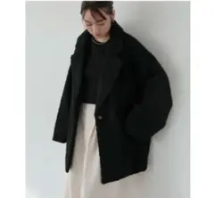 新品未使用】しまむらammyさんコラボ ボアスタンドブルゾン ブラック L 