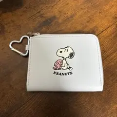 スヌーピー PEANUTS コインケース ハートカラビナ付き
