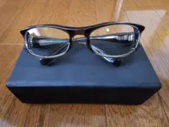 Factory900の　グレー/クリア ウェリントン型　メガネ ケース付き