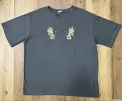 Kutir 龍刺繍　スカジャン風Tシャツ　ドラゴン　クティール