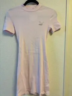 LILYBROWN×PUMA リブドレス　ワンピース　コラボ　ピンク　ロゴ　M