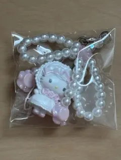 サンリオ ホワイトフリル デザインシリーズ シークレットストラップ キティ