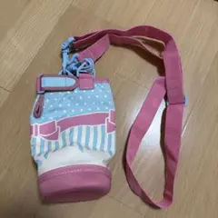 水筒カバー 水色とピンクのドット柄　サーモス800ml