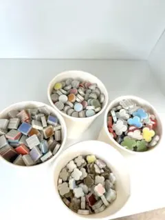 タイル　100g1000円 デコレーション用パーツセット 多色 形状多様