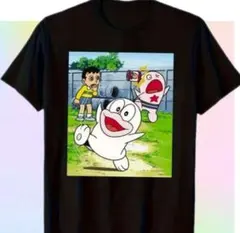 アニメ　プリント Tシャツ ブラック　オバケのQ太郎　レトロMovies　TV