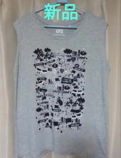 新品 UT ノースリーブTシャツ グレーサイズL