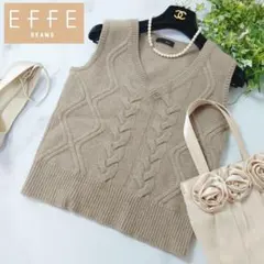 清原亜紀さんコラボ 美品 BEAMS ケーブル編み ニットベスト ウール M