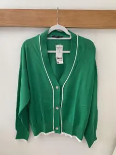 ライトオン　配色ラインカーデ