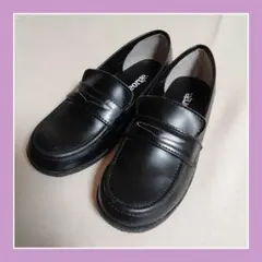【入学・卒園】黒のローファー19cm