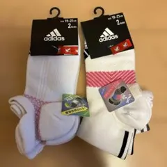 adidas キッズ靴下 19-21cm 2ペア