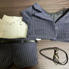 ぬい服 20cm ぬいぐるみ スーツ セット ネイビー