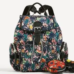 美品◆ZARA リュック バックパック アニマル トロピカル柄 ピンクのサムネイル