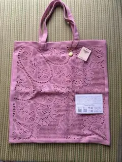 新品、未使用　近沢レース店 レーストートバッグ ピンク　 日本製のサムネイル