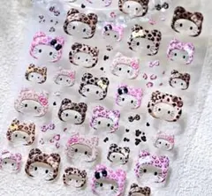 ハローキティ ヒョウ柄 ネイルシール