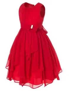 100cm❤新品 子供ドレスキッズドレス結婚式 フォーマル キッズドレスレッド