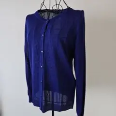 ロイヤルブルー カーディガン サマーニット