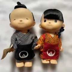 鈴乃屋オリジナル人形　　　 レトロな和装人形 2体セット 鈴太郎とお鈴ちゃん