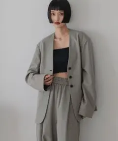 ローリーズファーム　ＴＲノーカラージャケット