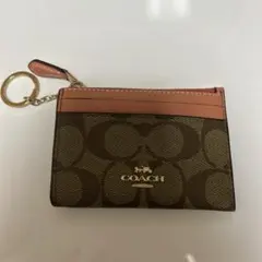 COACH パスケース・定期・小銭入れ ブラウン/ピンク