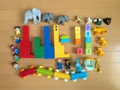 レゴ デュプロ まとめ売り 汽車セット＋動物11＋人形7＋ブロック51