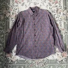 80〜90's OLD GAP オールドギャップ M ペイズリー柄シャツ