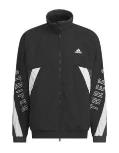【試着のみ】　adidas ブラックナイロンジャケット　XL