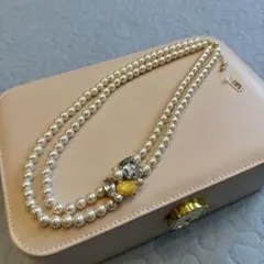 新品未使用⭐︎タグ付き　ホワイトパール二重ネックレス