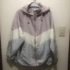 COLZA フード付きジャンパー パープル・ホワイトピンク白グレーシャカシャカ