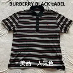Lサイズ3ブラック ポロシャツ 日本製▽バーバリーブラックレーベル