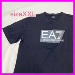 【綺麗】 EA7 エンポリオアルマーニ 黒 半袖 Tシャツ ロゴ プリント