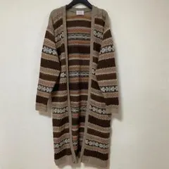 アイランドタイド ISLAND TIDES ロングニット イギリス製 美品 秋冬のサムネイル